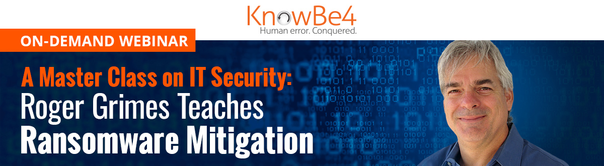 Roger Grimes Teaches Phishing Mitigation